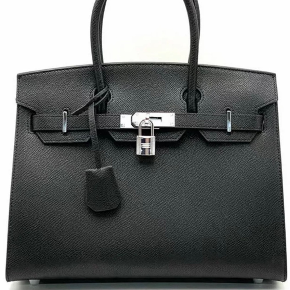 NEW 25cm epsom leather fashion style wirkin handbag with lock and cloche